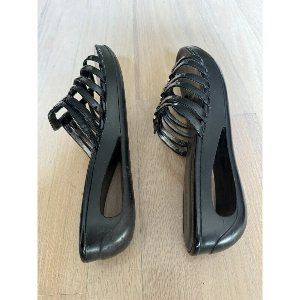 Calvin Klein Sandals Black Wedge Heel Women’s Size 9‎